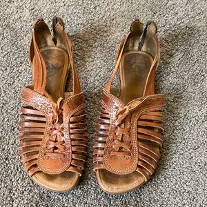 Tan Leather Strappy Sandals